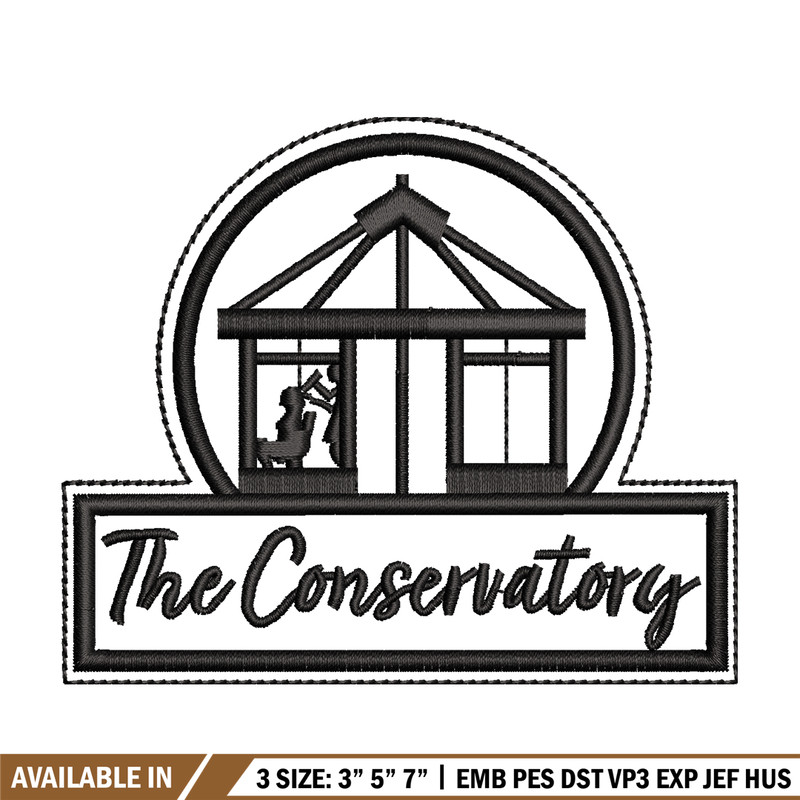The Conservatory logo embroidery design, logo embroidery, logo design, logo shirt, Embroidery shirt, Instant download.jpg