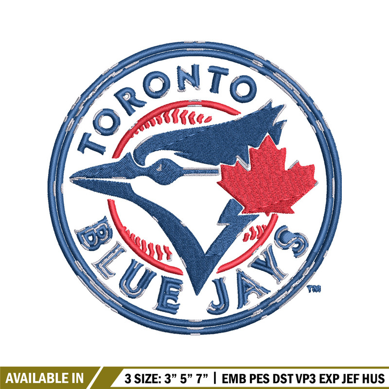 Toronto Blue Jays logo Embroidery, MLB Embroidery, Sport embroidery, Logo Embroidery, MLB Embroidery design..jpg