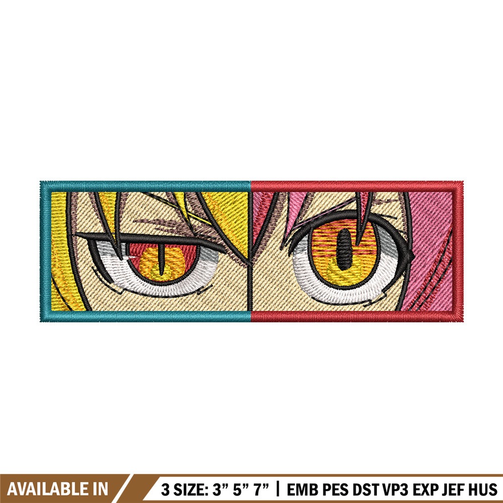 Tohru eyes embroidery design, Dragon maid embroidery, Anime design, Embroidery shirt, Embroidery file,Digital download.jpg