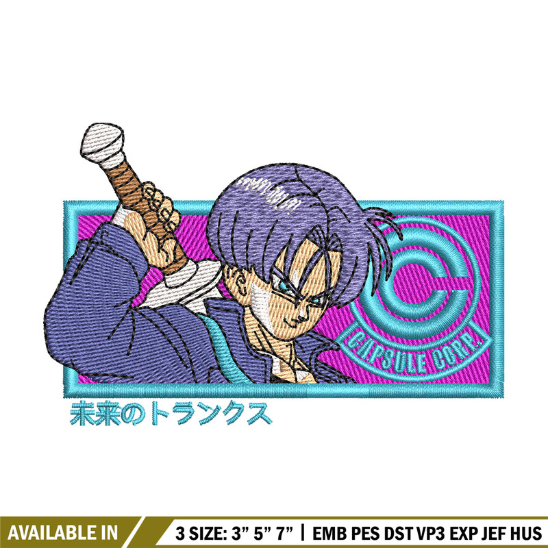 Trunk future embroidery design, Dragonball embroidery, Anime design, Embroidery shirt, Embroidery file, Digital download.jpg