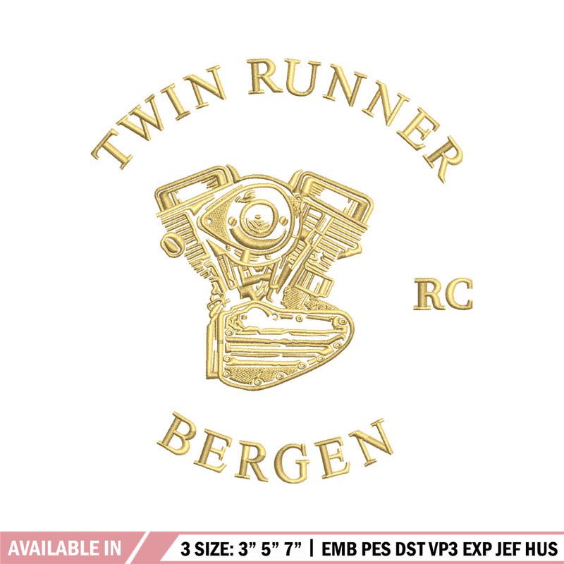 Twin runner logo embroidery design, Twin runner logo embroidery, Embroidery shirt, logo design, Instant download.jpg