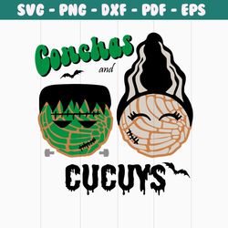 conchas and cucuys frankenstein and bride of franken svg