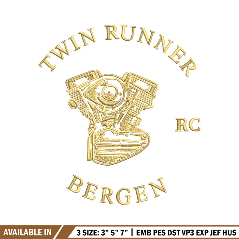 Twin runner logo embroidery design, Twin runner logo embroidery, Embroidery shirt, logo design, Instant download.jpg