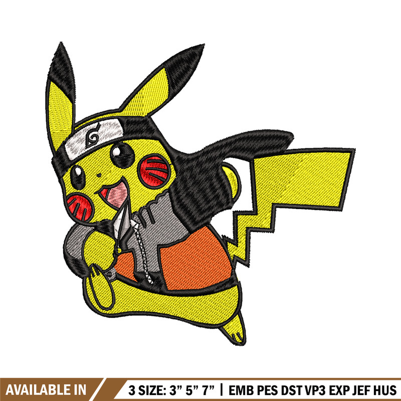 Uchiha Pikachu embroidery design, Pokemon embroidery, embroidery file, anime design, anime shirt, Digital download.jpg