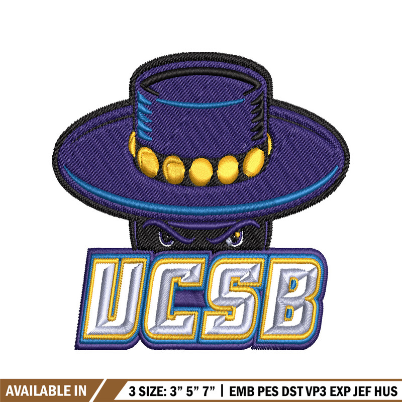 UCSB Gauchos embroidery design, UCSB Gauchos embroidery, logo Sport, Sport embroidery, NCAA embroidery..jpg