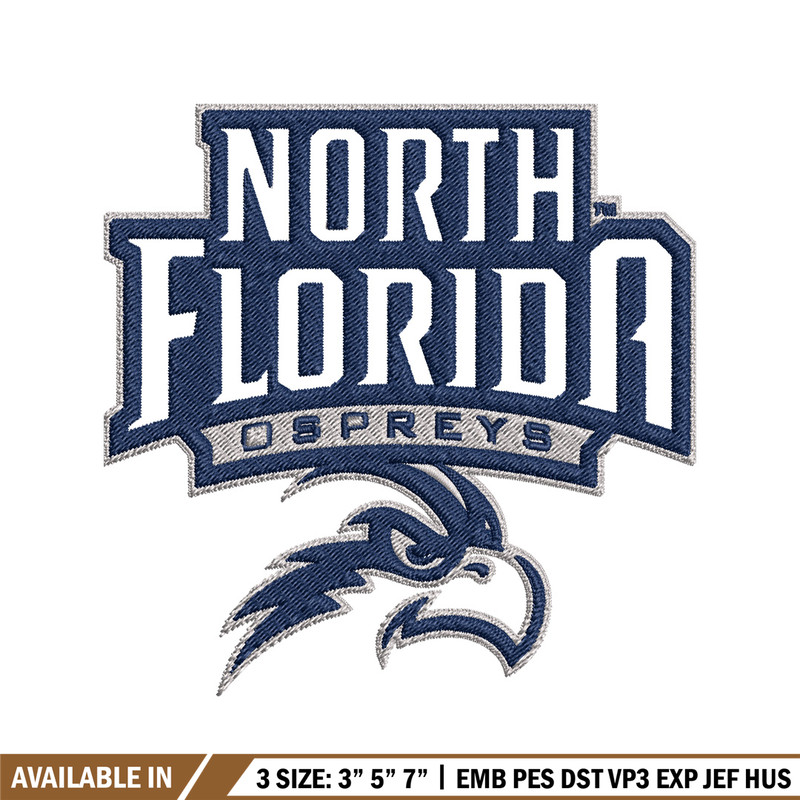 UNF Ospreys embroidery design, UNF Ospreys embroidery, logo Sport, Sport embroidery, NCAA embroidery..jpg