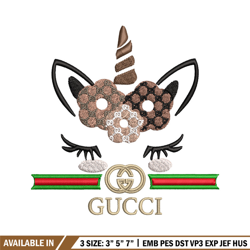 Unicorn gucci Embroidery Design, Gucci Embroidery, Embroidery File, Brand Embroidery, Logo shirt, Digital download.jpg