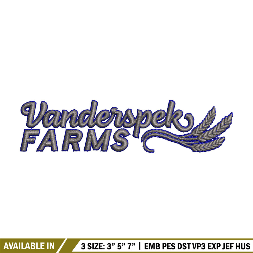 Vanderspek farms logo embroidery design, logo embroidery, logo design, Embroidery shirt, logo shirt, Instant download.jpg