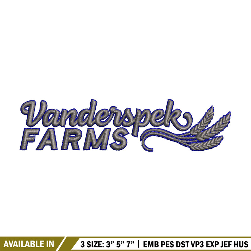Vanderspek farms logo embroidery design, logo embroidery, logo design, Embroidery shirt, logo shirt, Instant download.jpg