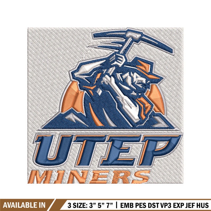 UTEP Miners embroidery design, UTEP Miners embroidery, logo Sport, Sport embroidery, NCAA embroidery..jpg