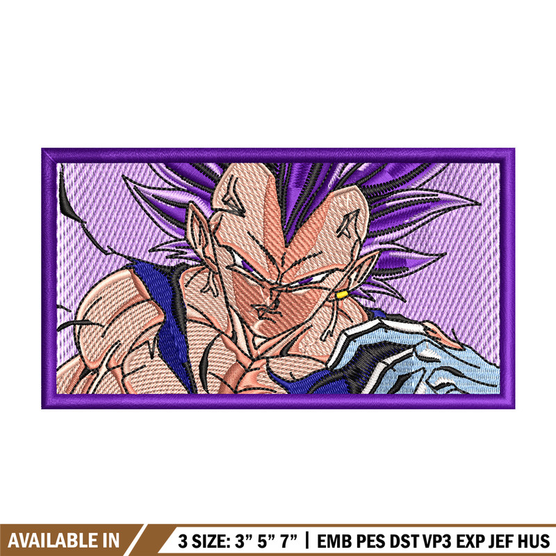Vegeta ego box embroidery design, Dragonball embroidery, Anime design, Embroidery shirt,Embroidery file,Digital download.jpg