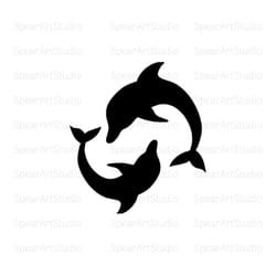 dolphin svg files, commercial use, dolphins, digital cut files, dolphin clipart, digital download, instant download - svg, png, jpg, pdf, ai