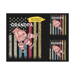 personalized grandpa png, father's day fist bump set flag america, grandpa and childs hands png, father's day png, kid and grandpa fist bump