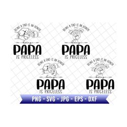 being a dad is an honor being papa is priceless svg, father's day fist bump set svg, baby toddler kid dad fist bump, father's day svg