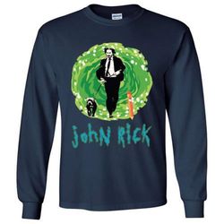 john rick john wick rick and morty crossover long shirt