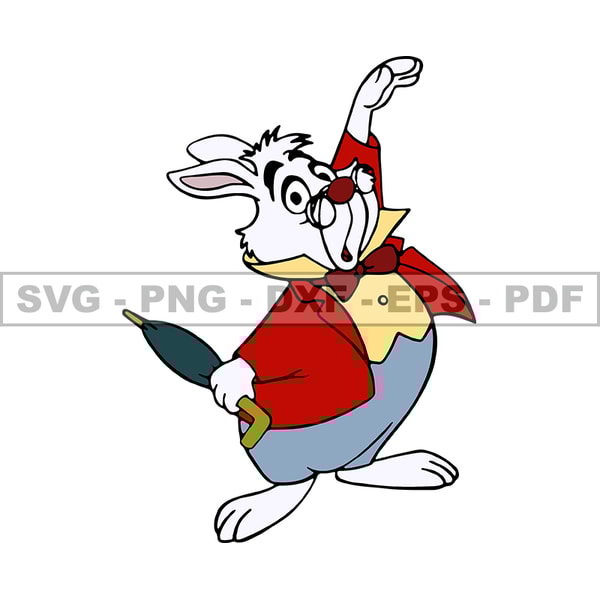 White Rabbit Svg, Alice in Wonderland Svg, Cartoon Customs S | Inspire ...