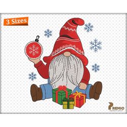christmas gnome embroidery design, merry christmas embroidery design, gnomes machine embroidery design, gnome holiday em
