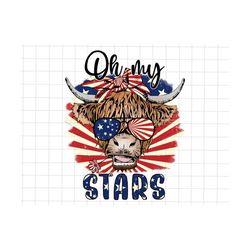 oh my stars png, highland cow sunglass, stars and stripes splatter paint, independence day png, funny fourth of july png, america flag png