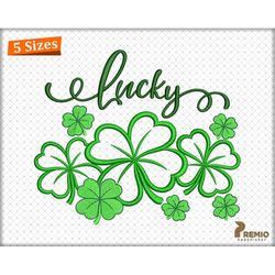 Clover Applique Embroidery Design, St. Patricks Day Embroidery Design, Lucky Embroidery Designs, Shamrock Applique Machi