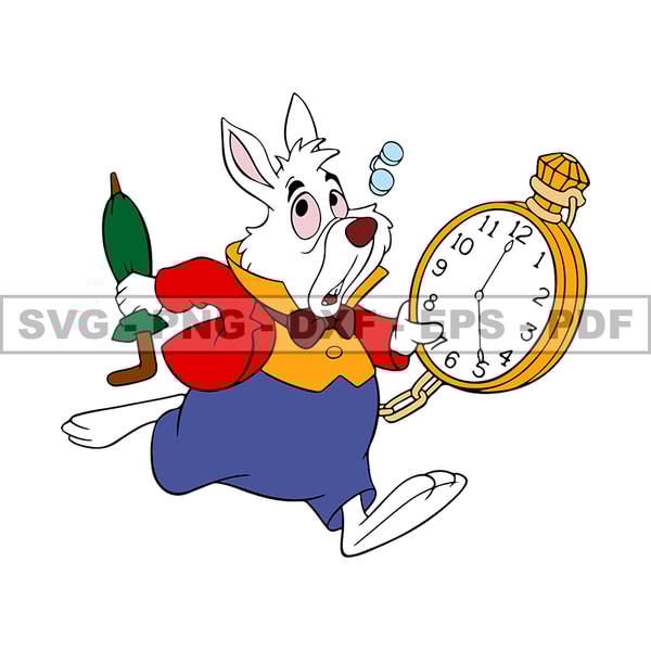 White Rabbit Svg, Alice in Wonderland Svg, Cartoon Customs S - Inspire ...