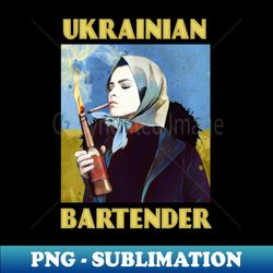 Ukrainian Bartender - Retro PNG Sublimation Digital Download - Defying the Norms