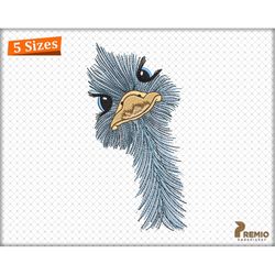 ostrich embroidery designs, machine embroidery designs ostrich, birds ostrich designs, embroidery design animal, animal