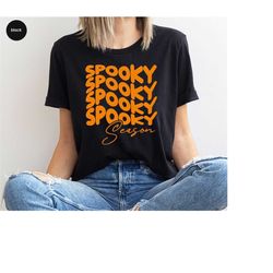 halloween gifts, matching family t-shirt, gift for her, spooky season sweatshirt, shirts for women, halloween party tshi