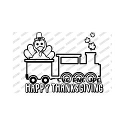 Happy Thanksgiving Turkey Coloring Svg, Coloring Page, Digital Image Instant Download Svg Png Jpg