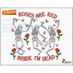 valentine embroidery designs, valentine's day digital machine embroidery design files, love hearts roses dancing skeleto
