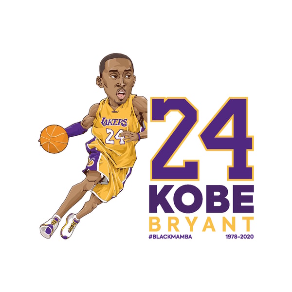 Kobe Bryant Vector R Kobe Bryant SVG, Kobe Bryant SVG, Kobe SVG, Baskeball Player - Inspire ...