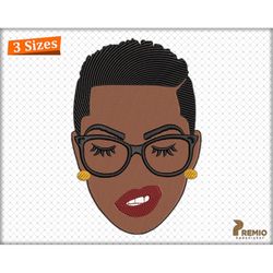 african afrocentric woman embroidery design, afro woman embroidery design, rochelle afro lady black girl machine embroid