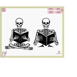 skeleton reading book svg png,halloween skull svg, i'll just wait until it's quiet svg,halloween teacher svg, sublimation,cricut.