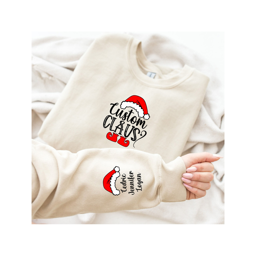 Christmas Custom Name Claus Sweatshirt, Christmas Gigi Claus Sweatshirt, Custom Mama Christmas Shirt, Mommy Hoodie Custom kids, Nana claus - 1.jpg