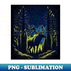 moonlit moose - high-resolution png sublimation file - bring your designs to life