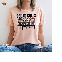horror shirt, halloween gift, squad goals t-shirt, halloween sweatshirt, spooky shirt, michael myers shirt, chucky outfi