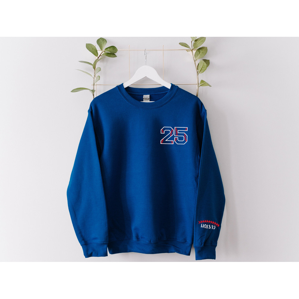 Custom Baseball Jersey Sweatshirt and Hoodie, Women's Custom Baseball Sweatshirt, Personalized Baseball Mom Hoodie, Baseball Player Gift - 3.jpg