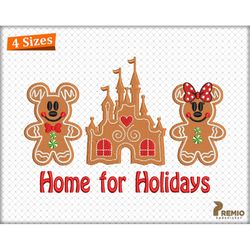 gingerbread cookie embroidery design, home for the holidays gingerbread house embroidery designs, christmas embroidery d
