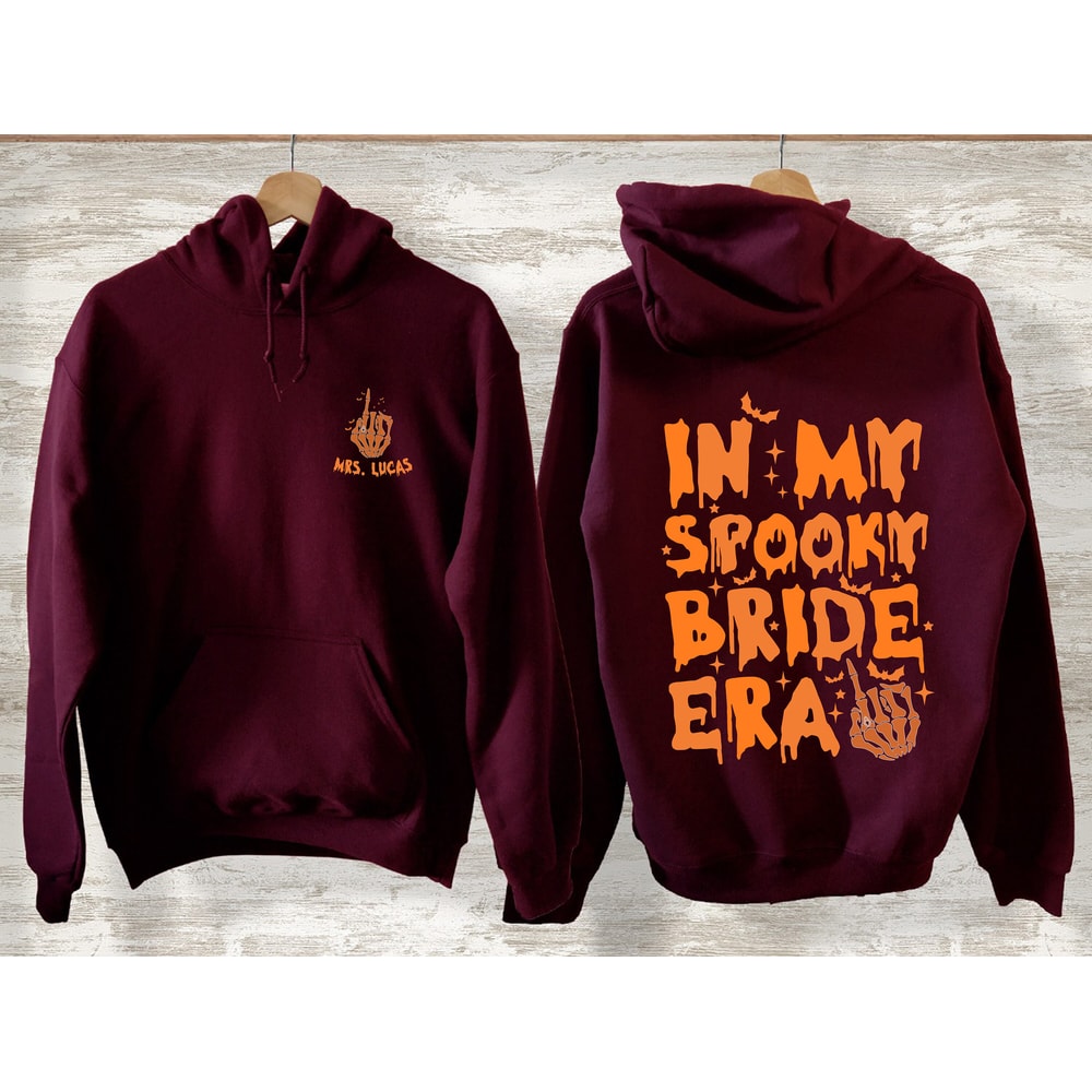 Custom In My Spooky Bride Era Sweatshirt and Hoodie, Halloween Hoodie, Halloween Bachelorette Party, Bridal Shower Gift, Wedding Gift Hoodie - 5.jpg