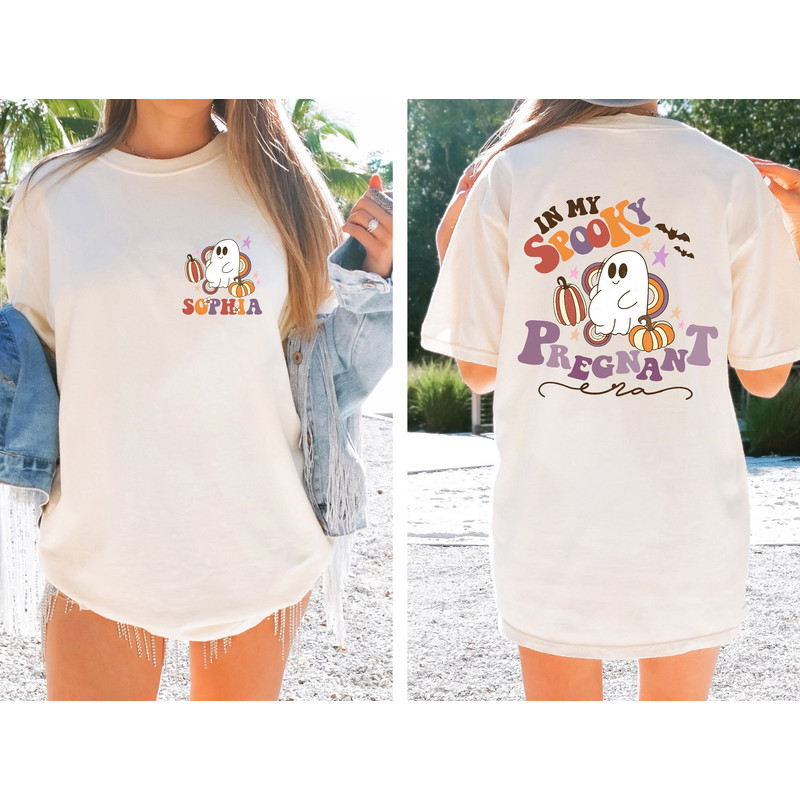 Custom In My Spooky Pregnant Era Comfort Colors Shirt, Pregnant Mom Gift, Pregnant Halloween Shirt, Pregnant Funny Tee, Halloween Mom Shirt - 2.jpg