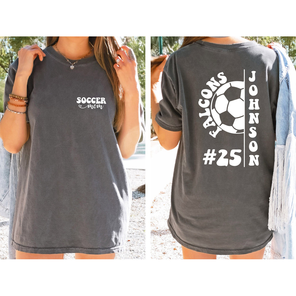 Custom Soccer Comfort Colors Shirt, Personalized Soccer Mom Tee, Game Day Soccer Tee, Mascot Soccer Tee, Custom Soccer Comfort Colors Shirt - 3.jpg