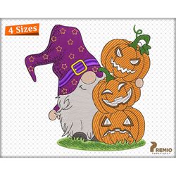 halloween gnome embroidery designs, hello pumpkin gnome embroidery files, spooky gnome, ghost gnome, autumn fall gnome e