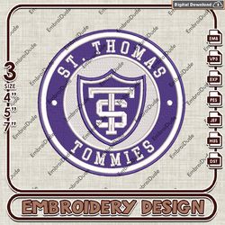 NCAA Logo Embroidery Files, NCAA St. Thomas Embroidery Designs, St. Thomas-Minnesota Tommies Machine Embroidery Design