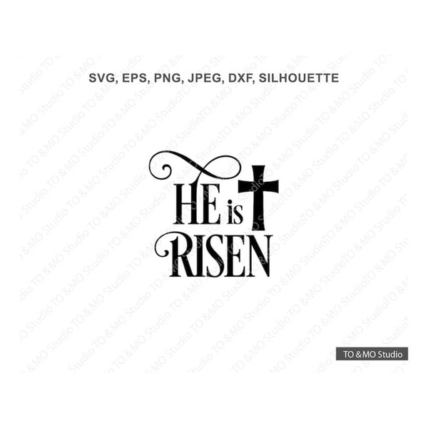 Jesus Svg, Easter svg, He is risen svg, Cross svg, Christian | Inspire ...