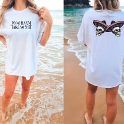 do no harm take no shit cowboy shirt, skull comfort colors shirt, vintage retro tee