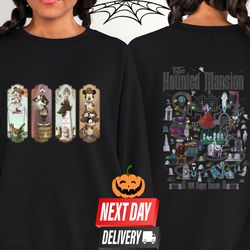 halloween sweat, the haunted mansion map sweatshirt,vintage haunted mansion