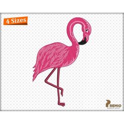 flamingo embroidery design, pink flamingo machine embroidery designs, summer flamingo embroidery patterns - instant down