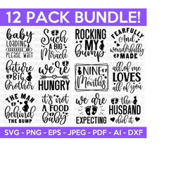 pregnancy svg bundle, pregnant woman svg, mom life svg, mother's day svg, baby svg, blessing svg, baby foot print svg, cut file cricut