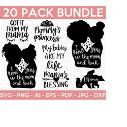 mama svg bundle, mommy and me svg, mini me, mom life, girl mom svg, boy mom svg, mom shirt, mother's day, cut files for cricut, silhouette