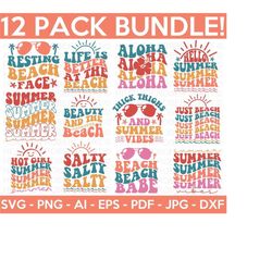 retro summer svg bundle, beach svg, beach life, summer shirt svg, beach shirt svg, beach babe svg, summer quote, cricut cut files,silhouette