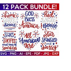 4th of july svg bundle, july 4th svg, fourth of july svg, america svg, usa flag svg, patriotic, independence day shirt, cut file cricut